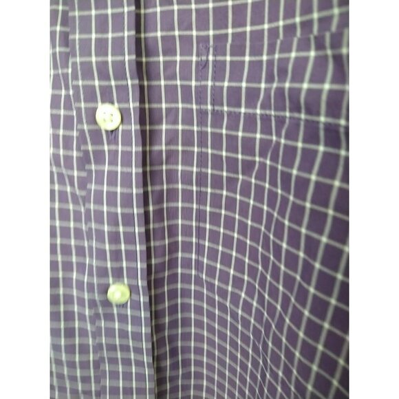 L.L. Bean Men's Purple White Shirt Sleeve Button Up Shirt. Size MT - Picture 8 of 11
